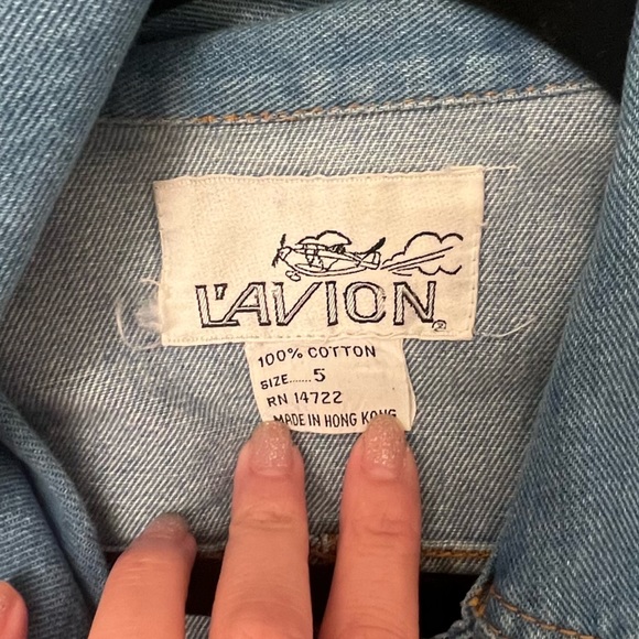 Vintage L’Avion Jean Jacket Size Small - Picture 5 of 5